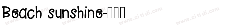 Beach sunshine字体转换
